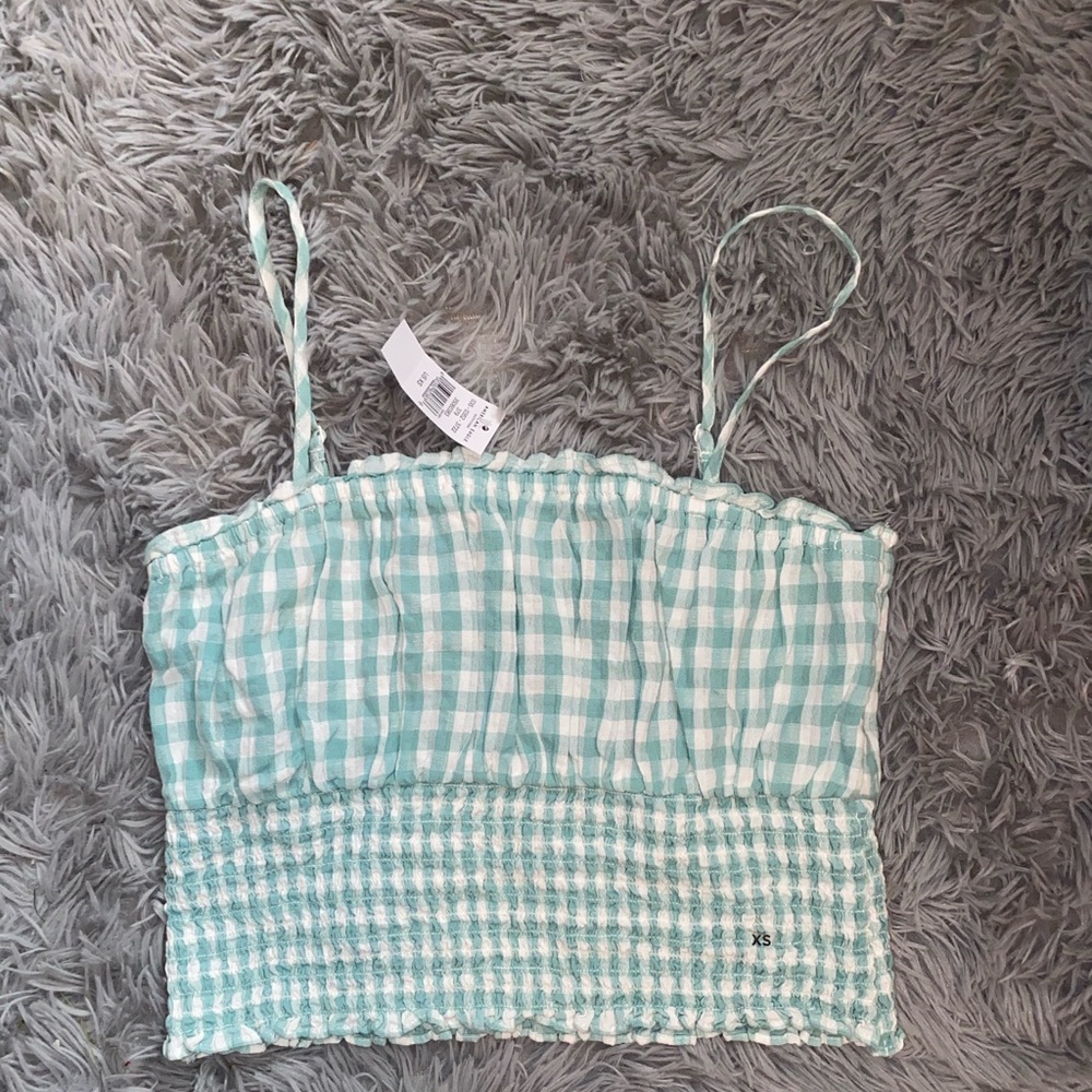 American Eagle checkered cropped tank top. BRAND NEW.